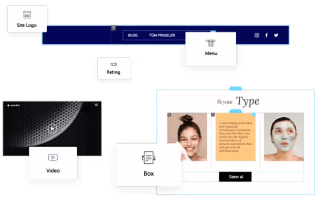 WordPress Web Tasarım Hizmetleri – Akıllı ve Etkileşimli Arayüzler WordPress uzmanlığı ile özel web tasarım bileşenleri – menü, logo, video kutusu ve kullanıcı puanlama öğeleri