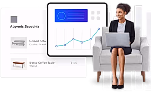 e-ticaret sitesi tasarım fiyatları - Eticaret hizmetleri - wordpress eticaret tasarım yazılım. E-Ticaret Web Sitesi Görseli E ticaret sitesi tasarım fiyatları Eticaret hizmetleri wordpress eticaret tasarım yazılım E ticaret satış grafiği ve dizüstü bilgisayarda çalışan kadın